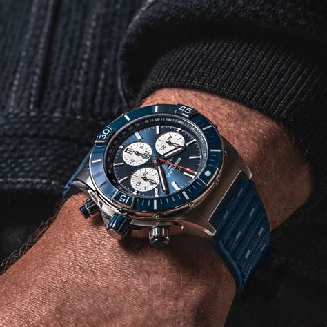 breitling chronomat b01 blue|breitling chronomat b01 44 review.